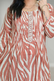 Printed Cotton A-Line Kurti
