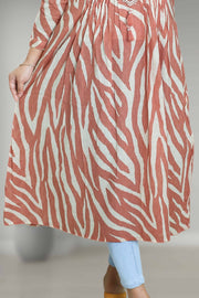 Printed Cotton A-Line Kurti
