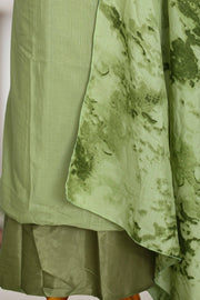 Silk Churidar Material with Lace & Mirror Work