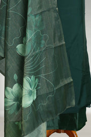 Silk Churidar Material with Embroidery & Stone Work