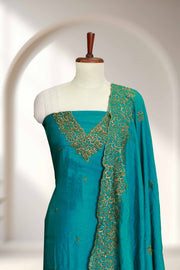 Silk Churidar Material – Embroidery & Beads Work