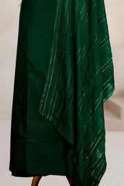 Silk Churidar Material with Golden Embroidery and Box Work