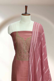 Silk Churidar Material – Golden Thread Work