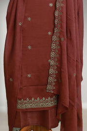 Georgette Churidar Material with Golden Embroidery & Stone Work