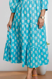 Printed Cotton Feeding Top with V-Neck