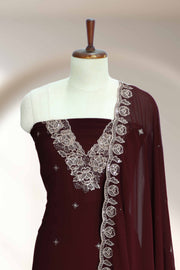 Elegance Stone Work Georgette Dress Material