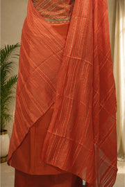 Silk Churidar Material – Golden Thread Work with Sequins