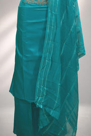 Silk Churidar Material – Golden Thread Work with Sequins