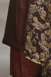 Classic Button Work Silk Churidar Material