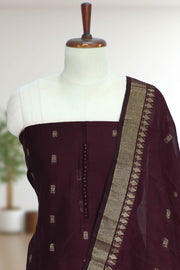 Silk Churidar Material Butta Work with Button