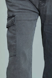 Men’s Denim Cargo Pant – Plain Design