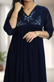 Flared Kurti – Cut Bead, Sequins & Stone Work