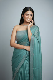 Fancy Saree – Stone Work Semi Chiffon