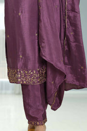 Silk Churidar with Stone Work