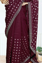 Crush Fabric Fancy Saree – Glitter Edition