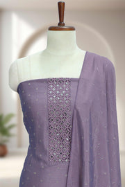 Silk Churidar Material – Mirror & Stone Work