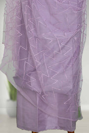 Elegant Silk Churidar Material with Floral Embroidery