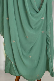 Georgette Churidar Material-Embroidery Thread