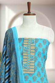 Cotton Churidar Material Thread and Sequins Work