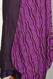 Silk Churidar Material with Zig Zag Print