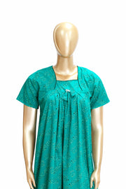 Cotton Nighty – Printed with U Neck