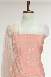 Silk Churidar Material – Sequins with Embroidery & Thread Work