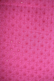 Cotton Hakoba Running Material – Sequins Work