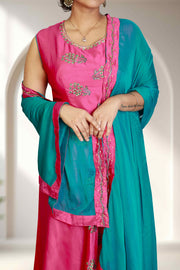 Silk Churidar with Beads & Stone Work