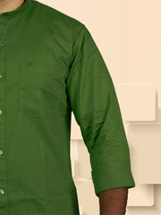 Stylish Satin Cotton Casual Shirt with Chinese Collar - ₹498