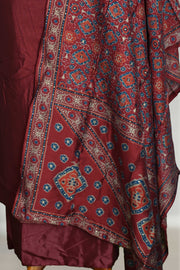 Elegant Silk Churidar Material with  Embroidery Thread Work