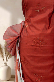 Sequin Thread Work Silk Churidar Material