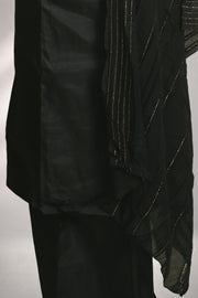 Silk Churidar Material – Golden Thread Work with Sequins