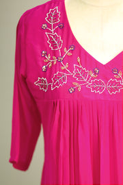 Sequin Cut Bead Georgette Long Top