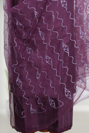 Elegant Silk Churidar Material-Floral Print
