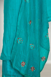 Silk Churidar Material-Floral Thread