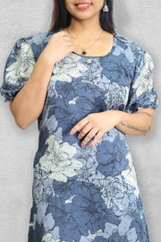Night Dress-Semi Chiffon
