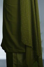 Georgette Churidar Material – Golden Thread Work