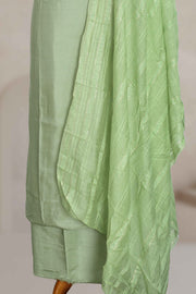 Silk Churidar Material with Golden Embroidery and Box Work