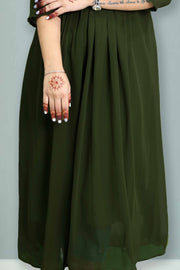 Georgette Flared Top with Cut Beads Work