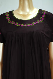 Flowers Nighty – Embroidery Work