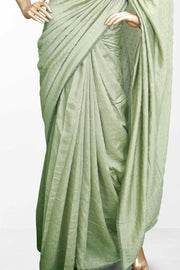 Fancy Vichitra Saree – Silver Glitter Elegance