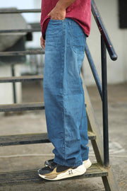 Parswam Barrel Fit Men’s Baggy Jeans – Vintage Shade