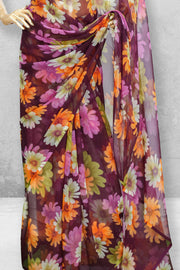 Georgette Saree – Floral Print