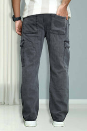 Men’s Denim Cargo Pant – Plain Design