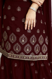 Elegant Georgette Churidar Set– Thread Work Edition