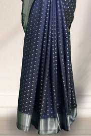 Tusser Silk Saree with Silver Butta Work