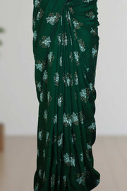 Semi Georgette Saree – Full Body Print Work