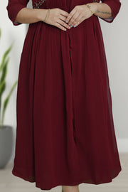 Overcoat Flared Kurti – Cut Bead, Sequins & Stone Work