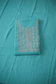 Georgette Churidar Material – Golden Thread Work