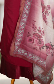 Silk Churidar Material – Thread Work with Stone Detailing